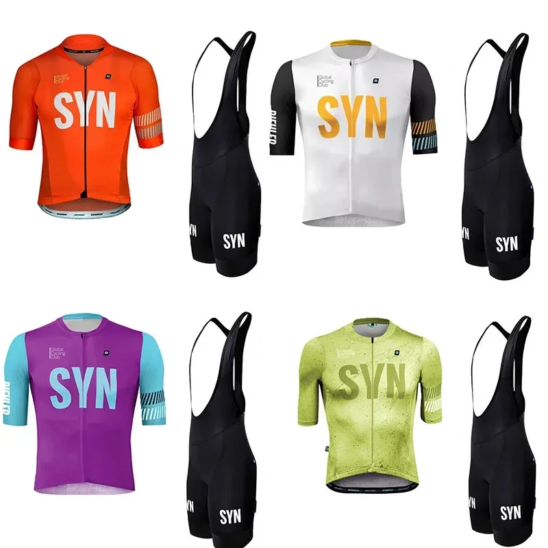 Cycling Bib Shorts - ملابس ركوب الدراجات SYN للرجال، قميص